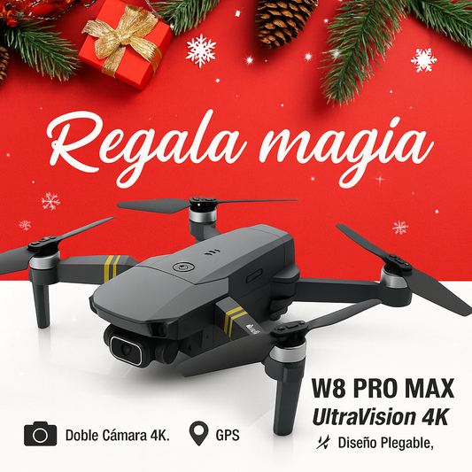 Dron W8 PRO MAX UltraVision 4K – Pack Especial con Batería GRATIS + Maletín
