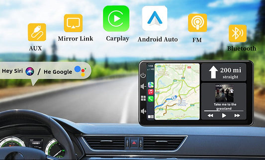 Pantalla SmartDrive 7” Pro Carplay & Android Auto – Portátil y Multifunción para Coche