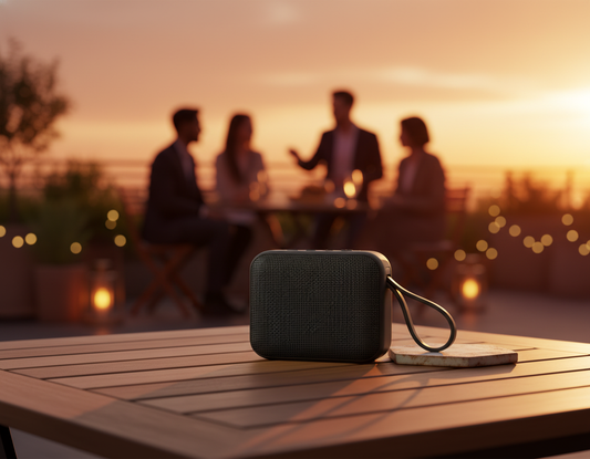 Altavoz GO4 PRO en terraza